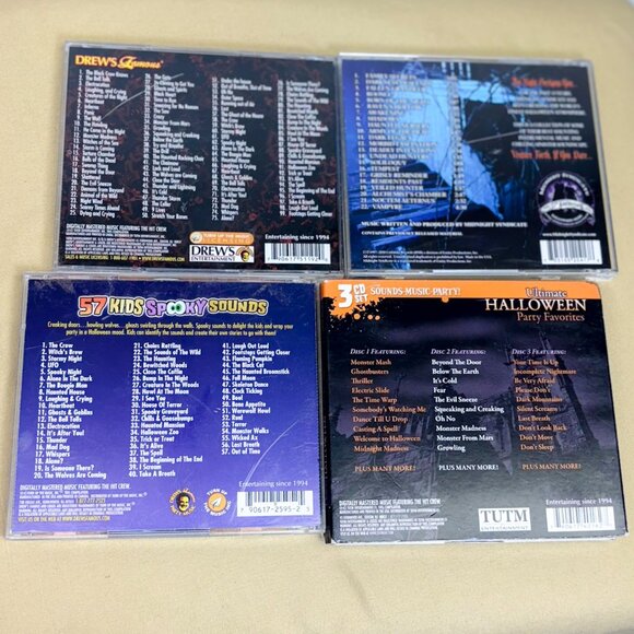Halloween Music CDs Bundle of 6 Classic Holiday Party Sound Effects School Safe - Picture 4 of 9